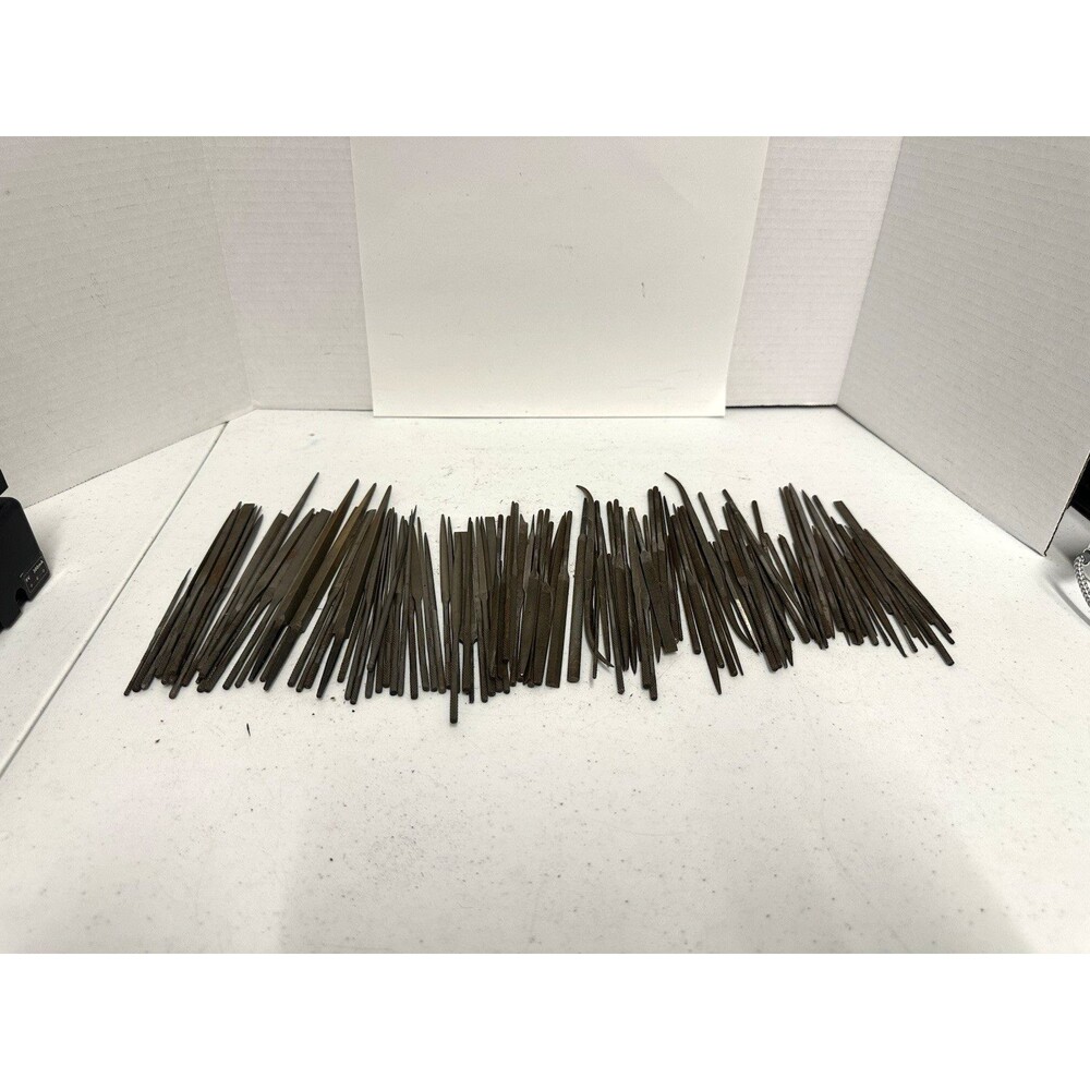 100+ Needle File Lot Nicholas Lenox Swiss Machinist Jeweler Tool Die VTG
